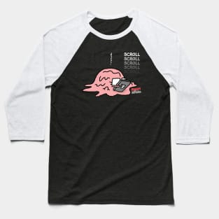 Brain Scrolling Baseball T-Shirt